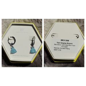 That Hanging Moment Blue Topaz Earrings